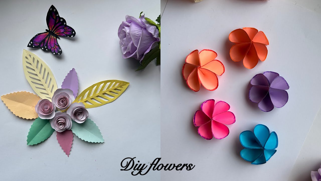 Diy paper flowers craft ideas | flowers crafting with paper 