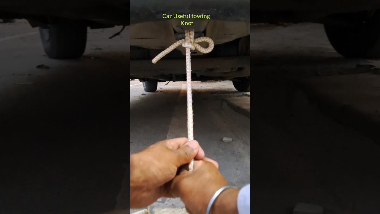 How to tie a knot in a car for towing fast and easy?#viralshort #shortsviral #shorts #rope #knot #yt