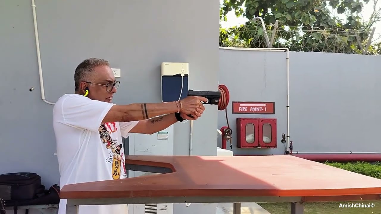 Glock 32 in .357 Sig caliber. Check the low recoil. 