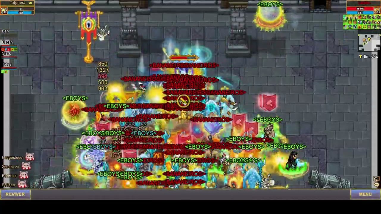 CASTELO T5 - EBOYS LVL 10 Vs BANANEIROS LVL 12 - Warspear Online