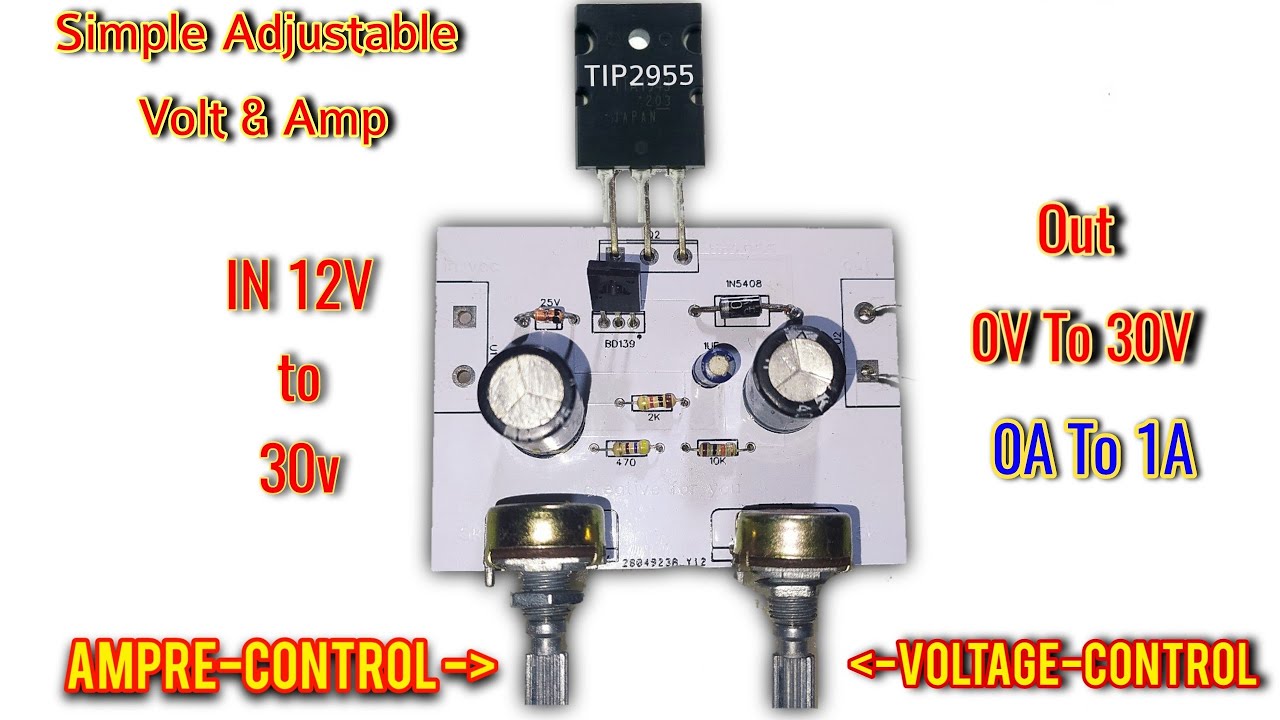 Variable power supply | 0V to 30V | 0A to 1A