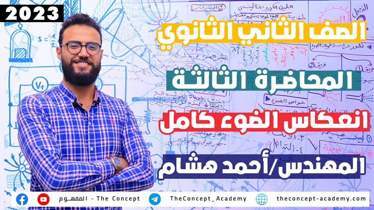 الفيزياء للصف الثاني الثانوي 2023 | المحاضرة الثالثة| انعكاس الضوء كامل | مهندس احمد هشام