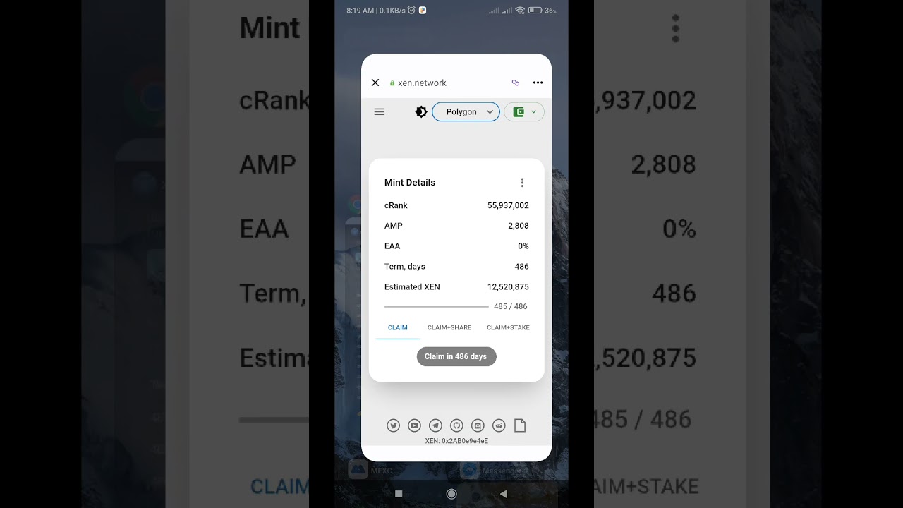 Tutorial How to Mint XEN Polygon Chain