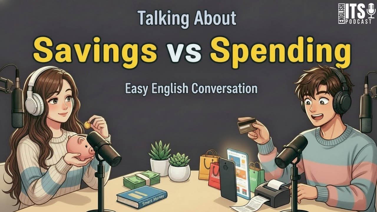 Easy English for Beginners | Saving vs Spending – Save Money or Enjoy Life? | Easy English Podcast