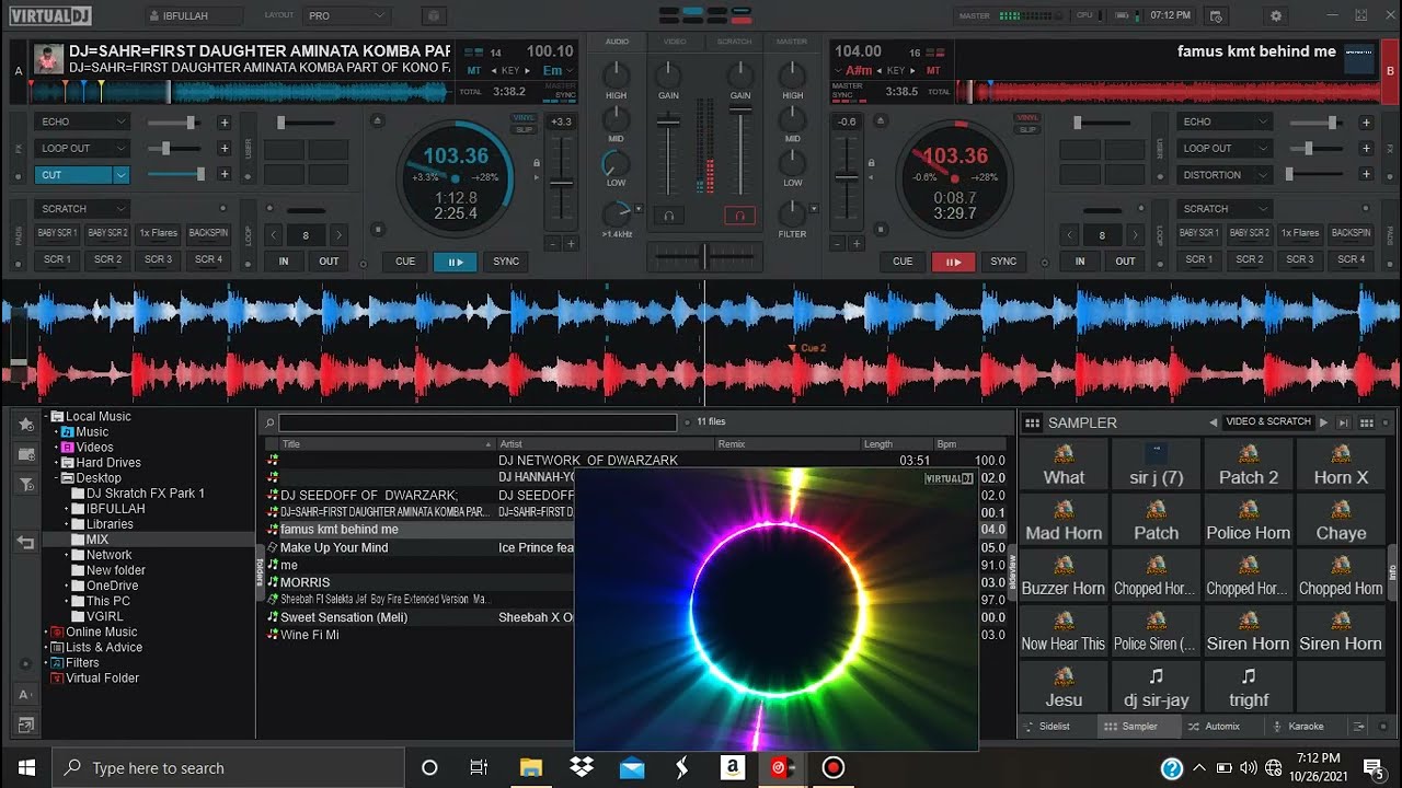 Trick using loop out effect  while scratching with the keyboard and using dna scratch in virtual  dj