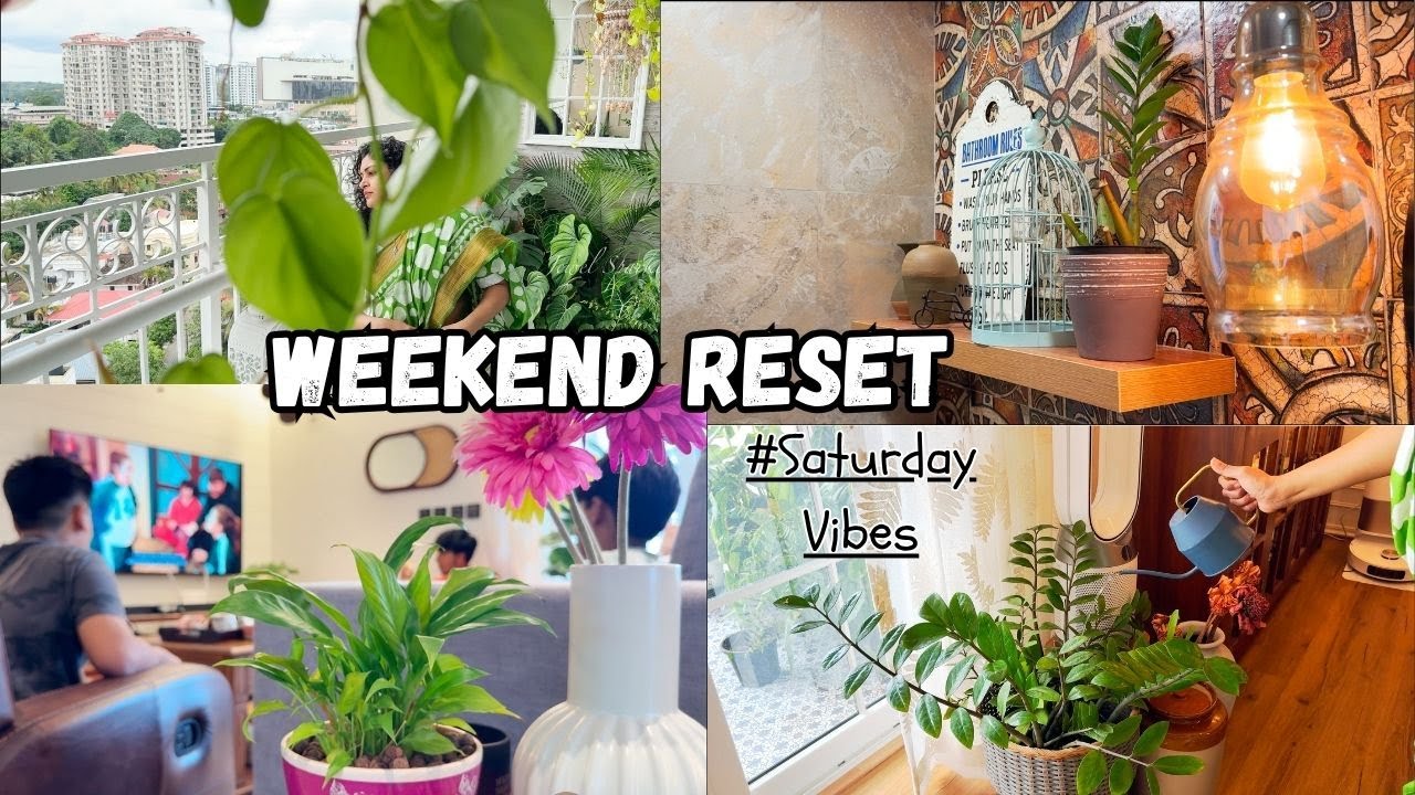 Saturday Reset  | Grocery Haul | Plant Care & Cozy Self - Care