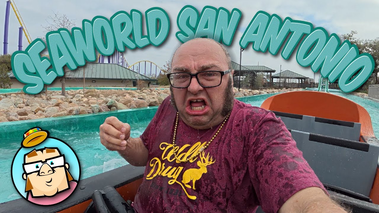SeaWorld San Antonio Texas - Awesome Day with No Lines - Riding Catapult Falls and More - Mardi Gras