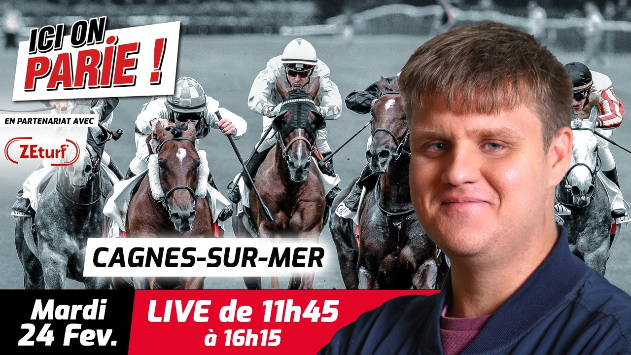 ICI on PARIE ! Cagnes-Sur-Mer, Quinté+ et pronostics en live de l'hippodrome, Mardi 24 Février 2026