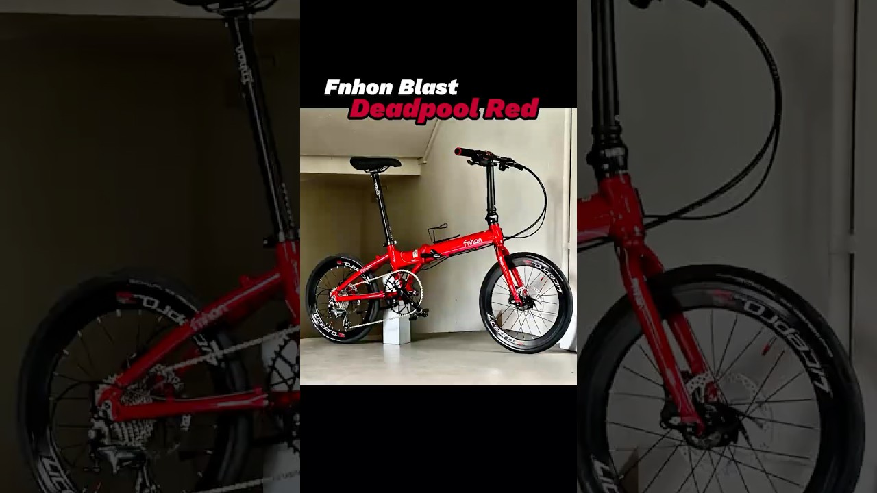 Fnhon Blast Red Folding Bike with Shimano Tiagra 10-Speed | Aero Wheels, Deadpool #fnhonblast #fnhon