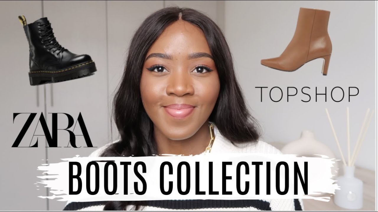 HUGE BOOTS COLLECTION & TRY-ON | ZARA TOPSHOP ETC...