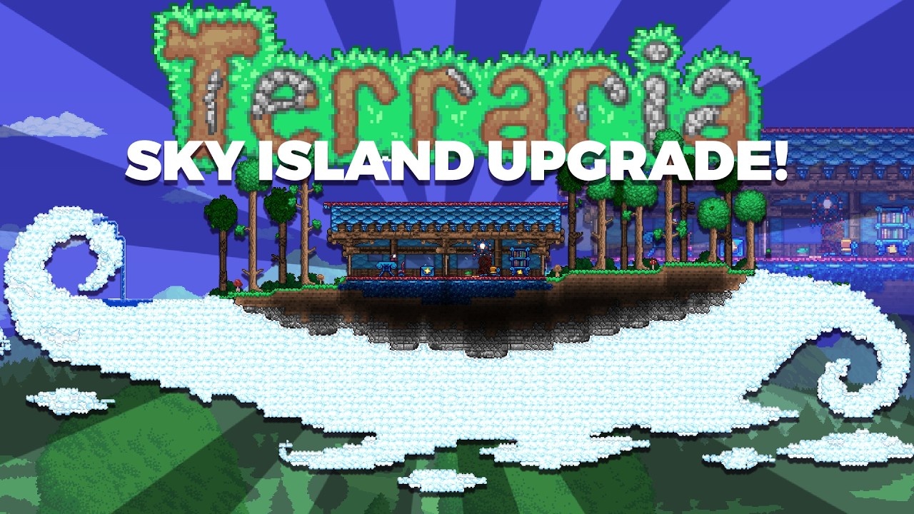 Улучшение Небесных островов в Terraria с использованием НОВЫХ блоков!