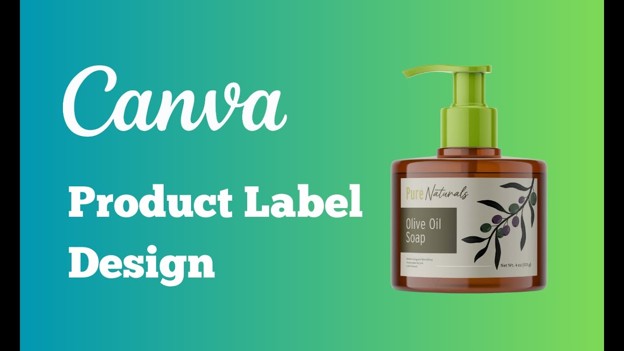 Canva Soap Label Design | Canva Product Label Design | Photopea Free Mockup