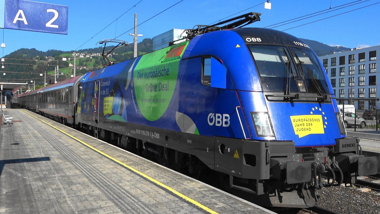 🇪🇺EU-Lok am IC119 & G&uuml;terz&uuml;ge mit Alpenstaubsauger-Doppel RH1144 in Dornbirn