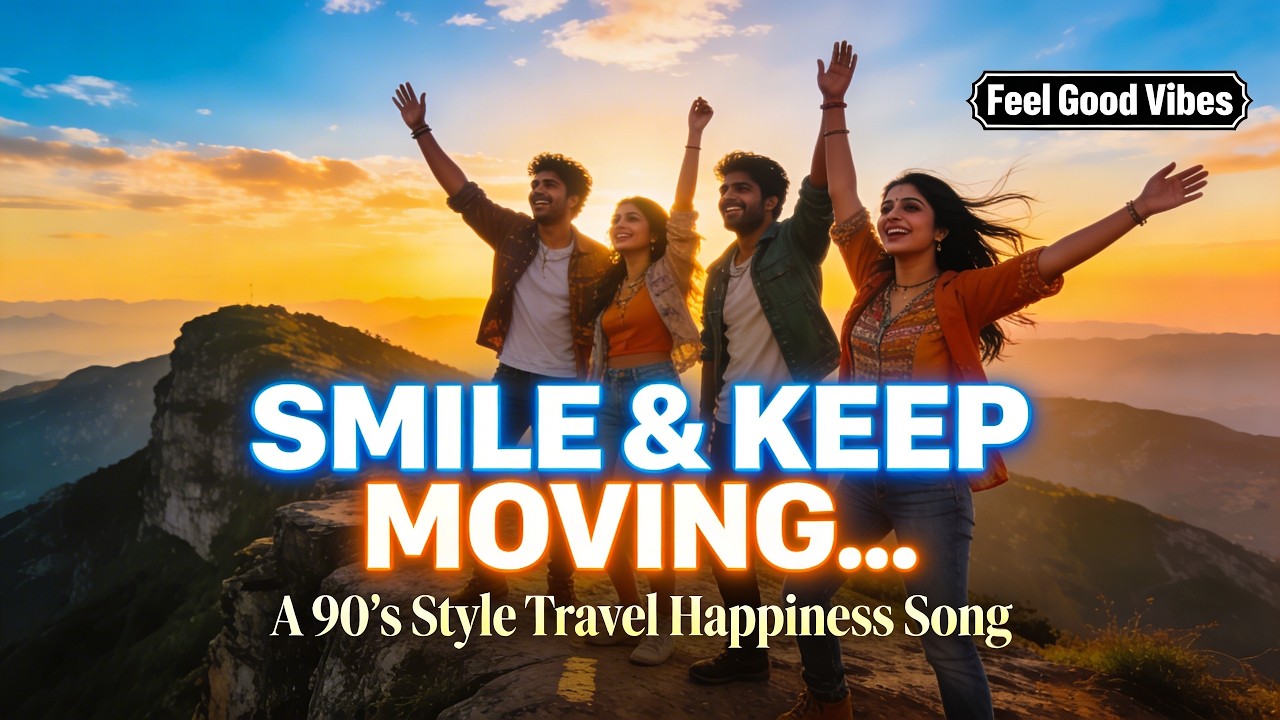 Smile & Keep Moving 🌍  90’s Style Travel Hindi Song  Feel Good Road Trip Anthem