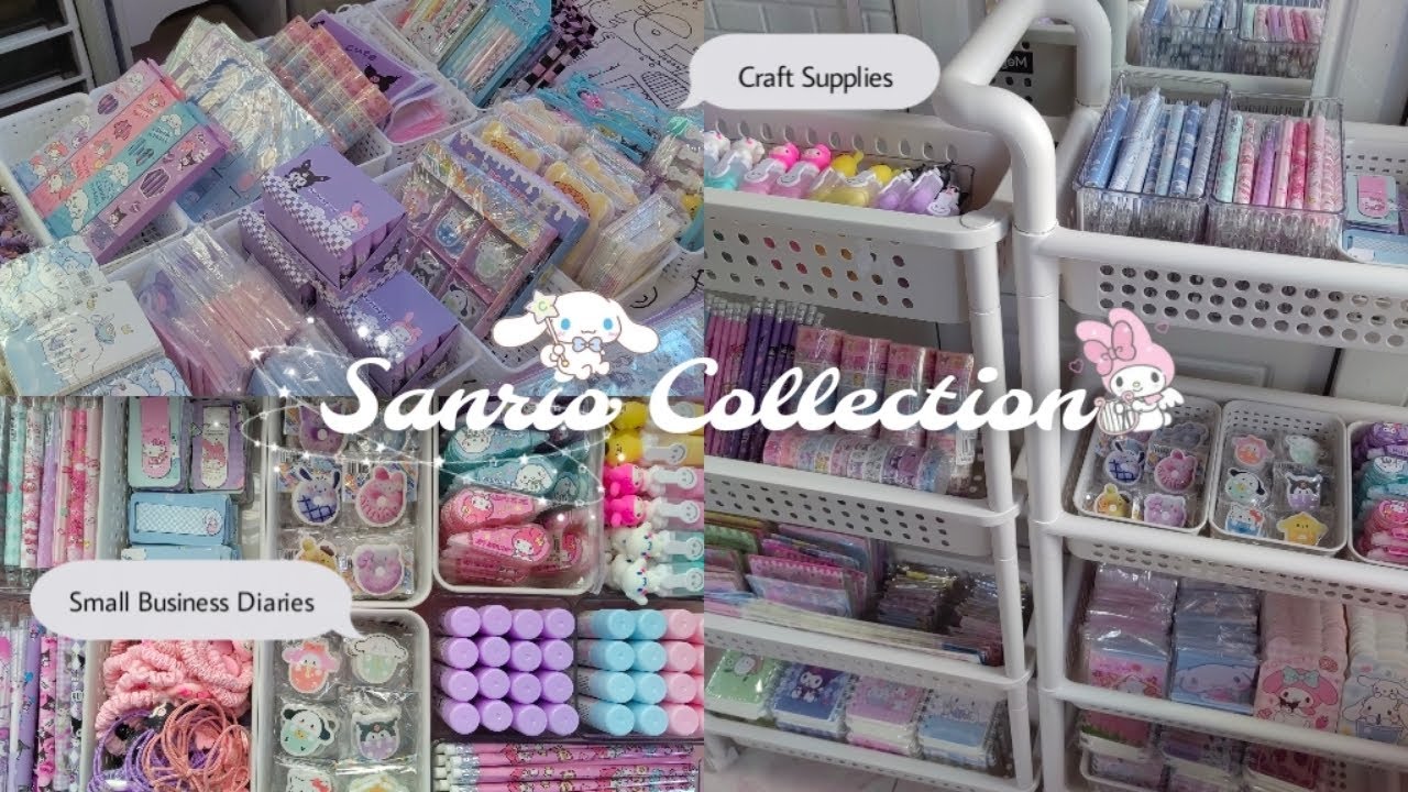 SANRIO COLLECTION ✨ Organize Craft Supplies With Me | Small Business Diaries 💖 #sanrio