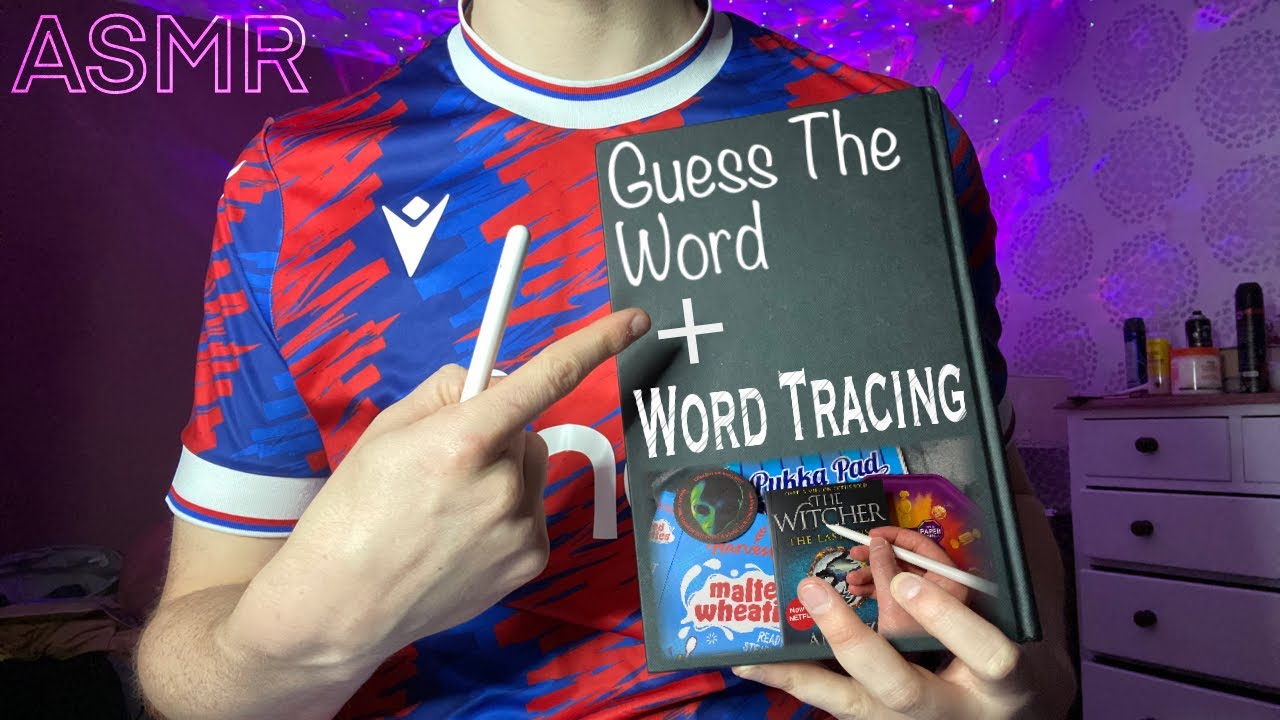 ASMR Guess the Word❓Invisible Word Tracing!✏️(Textured Tracing, Clicky Whispers, Word Repetition)