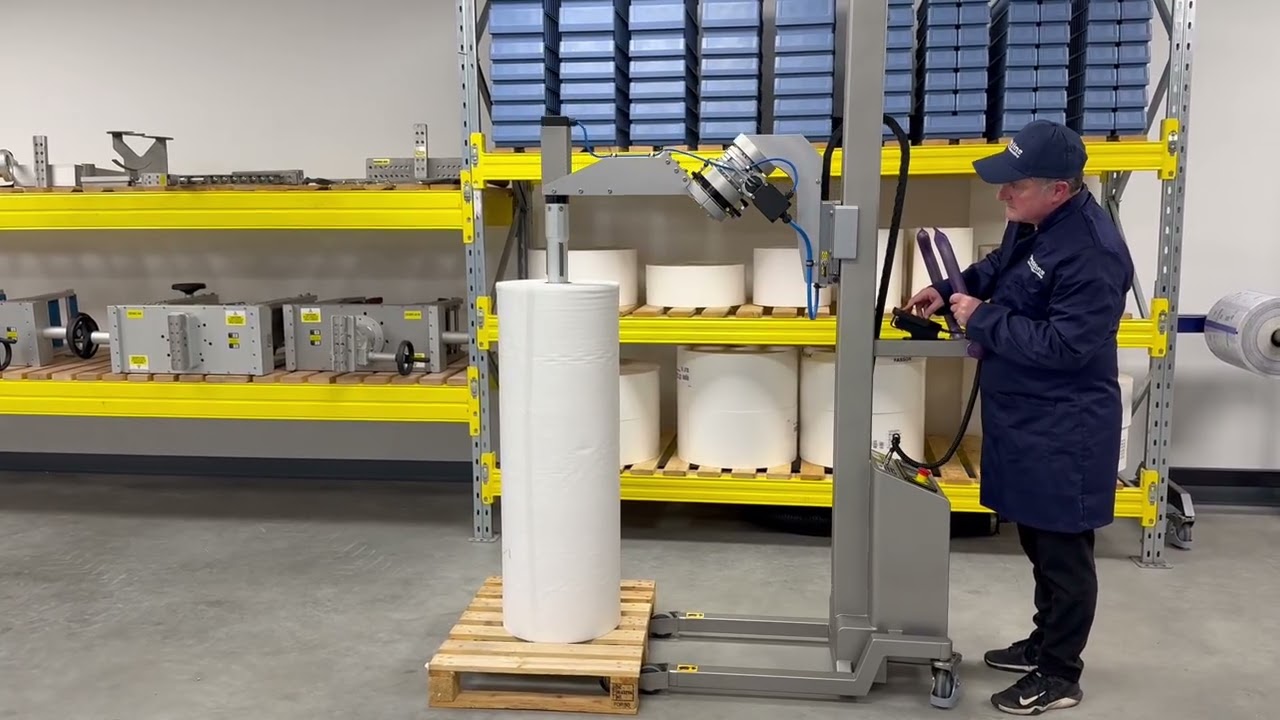 Stainless Steel Lifter for Handling Long Wide Rolls of Film