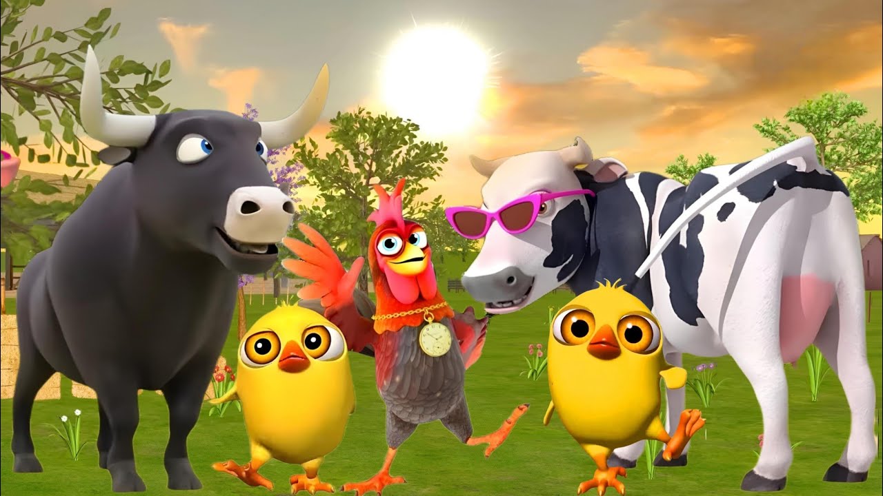 El Pollito pío 3d - el Toro y el Tractor de la Granja Part#019 -el Pollito y el Tractor de la Granja