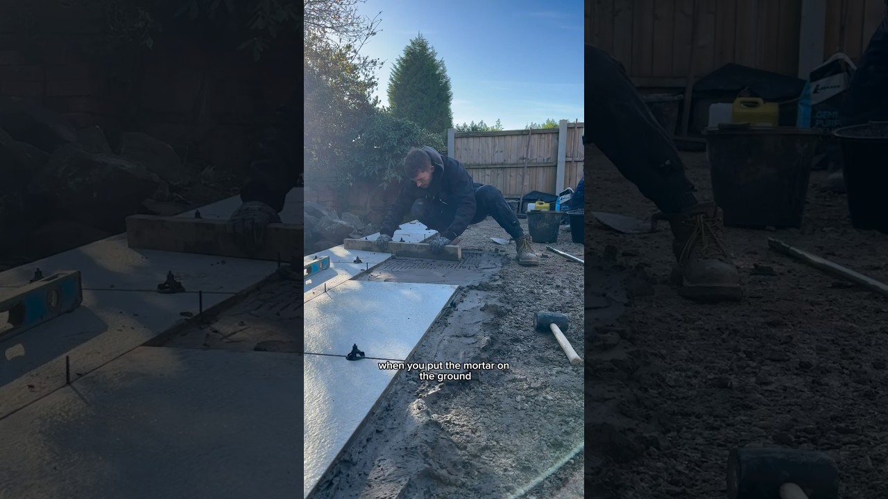 60-секундное руководство по укладке фарфорового патио #сделайсам #дом #ремонтдома #ремонт
