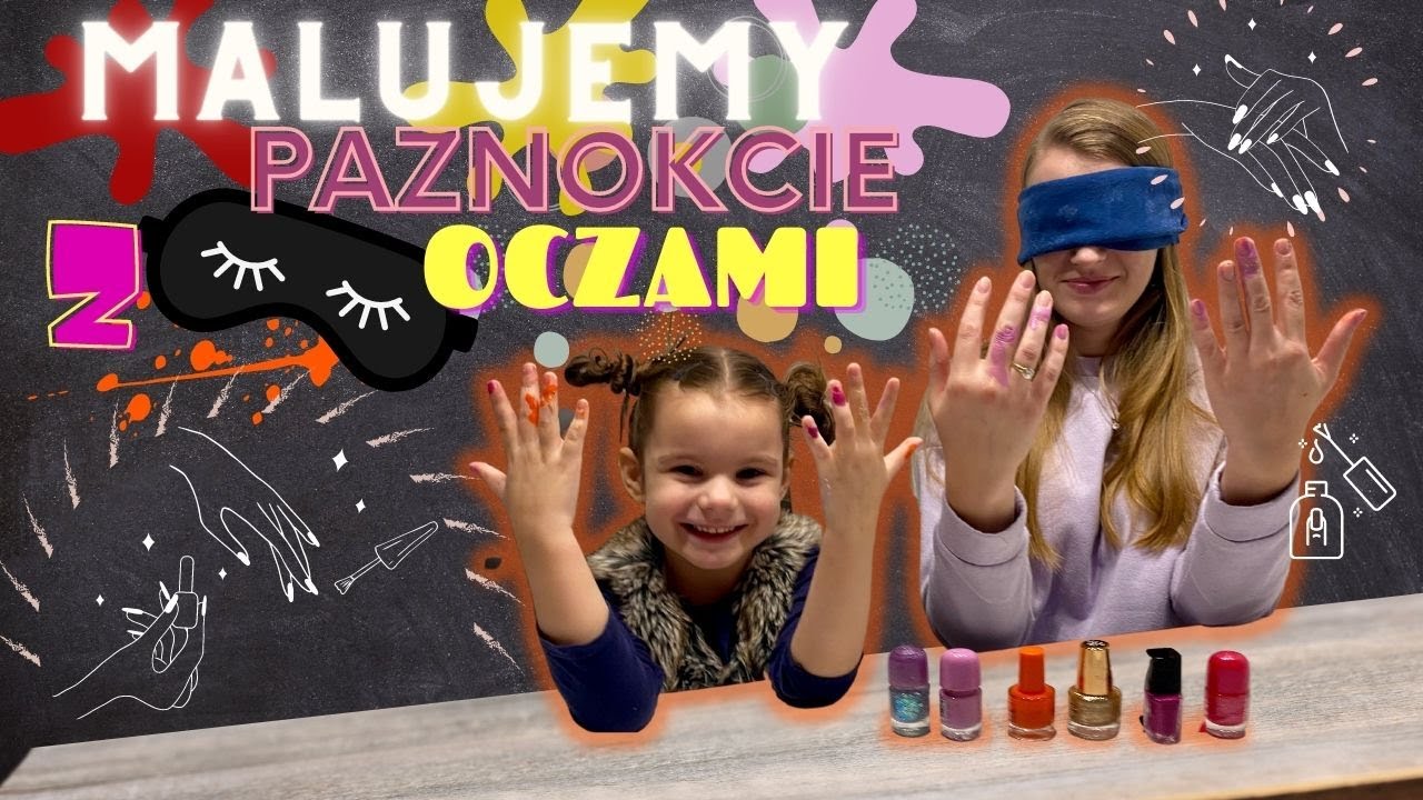 Malujemy paznokcie z zasłoniętymi oczami💅 Mama VS Córka👩‍👧
