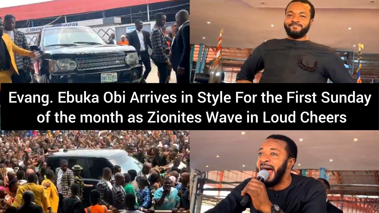 Evang. Ebuka Obi Arrives in Style For the First Sunday of the month as Zionites Wave in Loud Cheers 