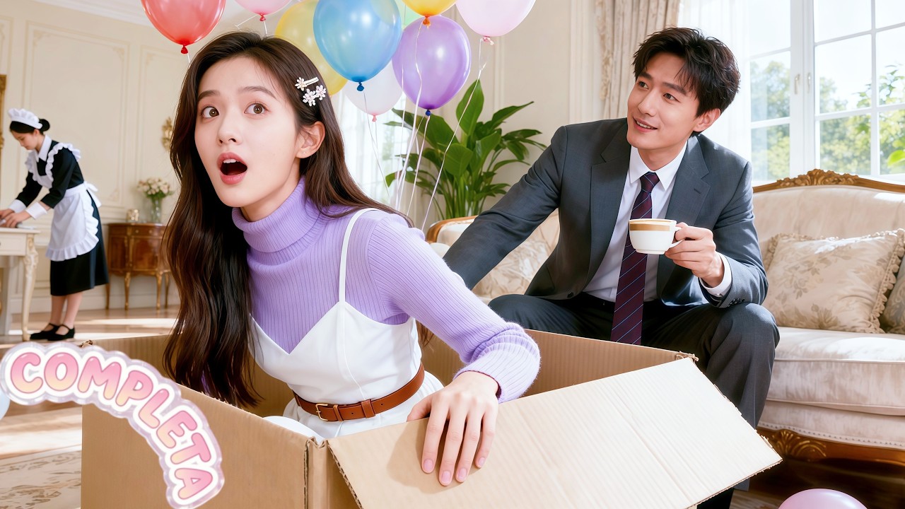 🌸A garota se escondeu acidentalmente na bagagem do CEO e se ofereceu a ele como presente!#kdrama