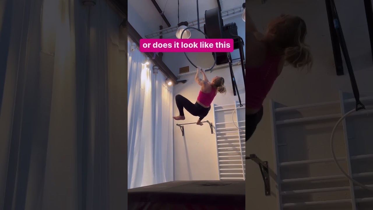 straddle invert- struggle or easy? #aerial #aerialhoop #lyra #aerialtutorial #aerialist #aerialvideo
