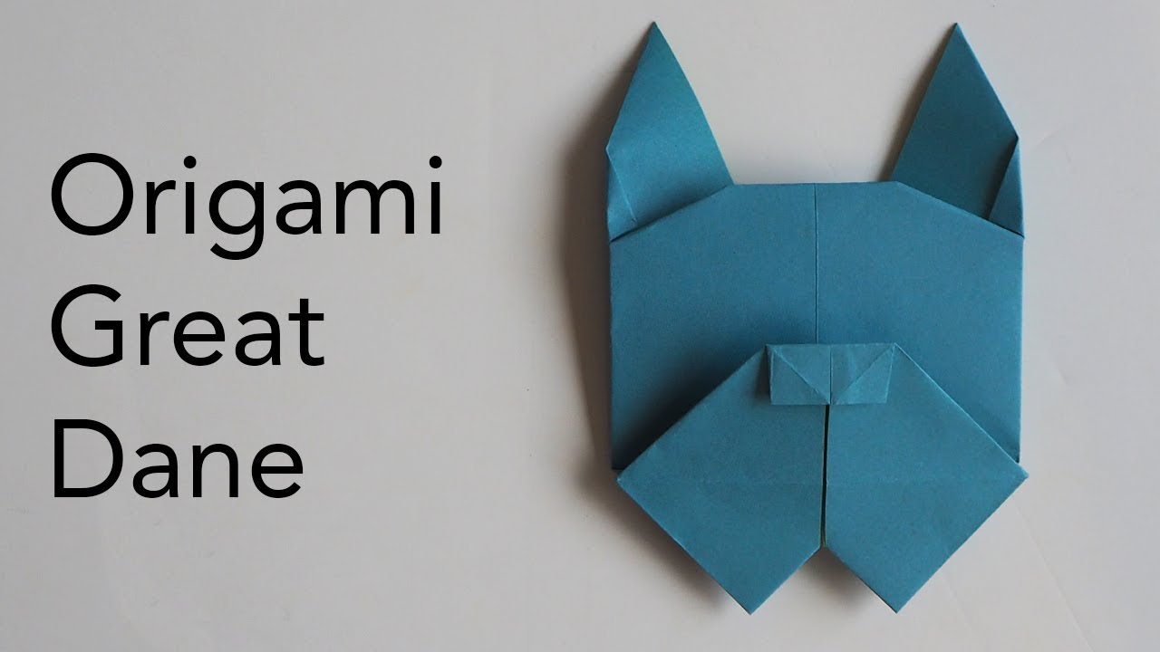 Easy Tutorial for an Origami Great Dane Dog