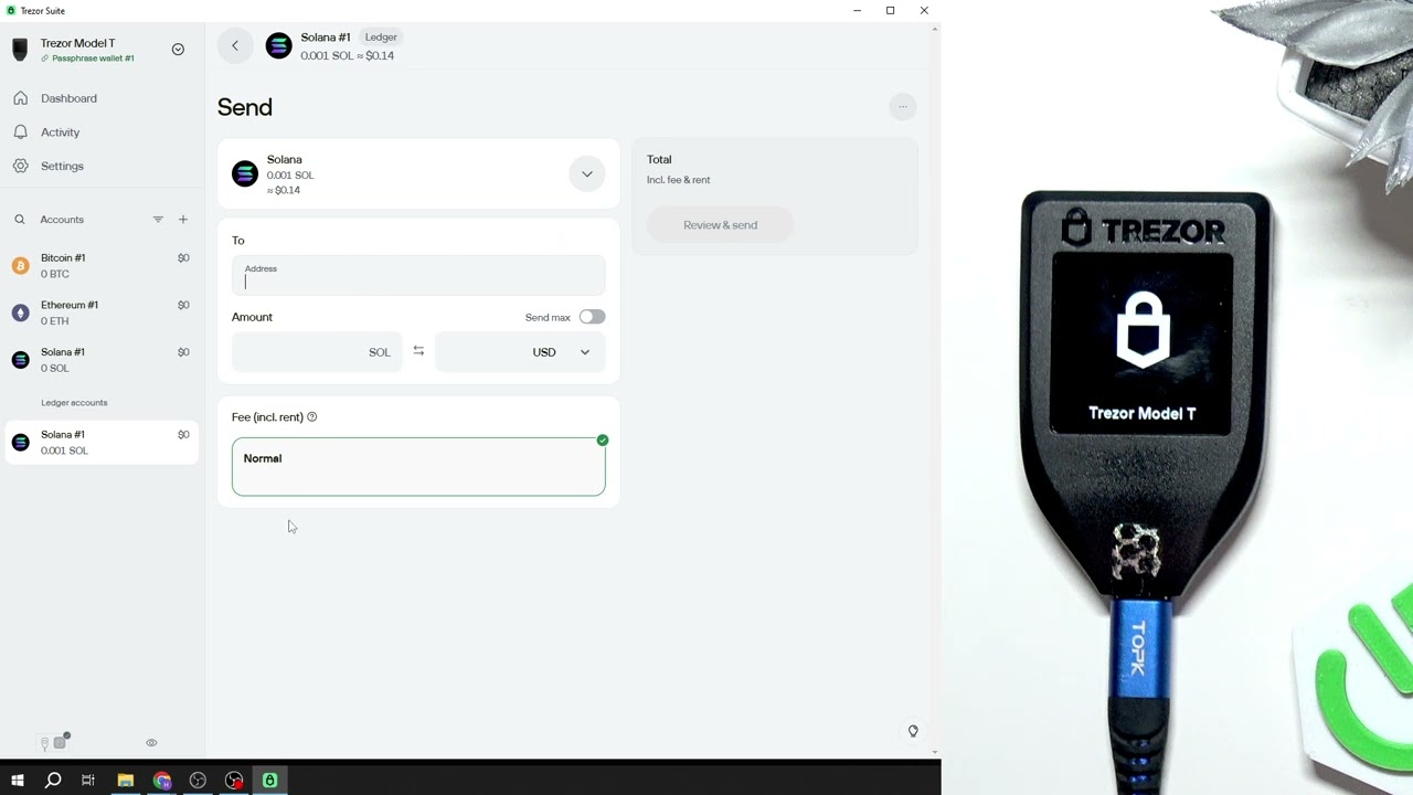 TREZOR Model T &ndash; Jak wysyłać kryptowaluty
