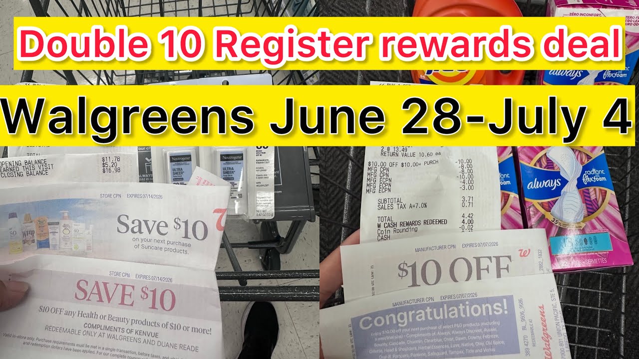 Купоны в Walgreens 28 июня &ndash; 4 июля || Сделки, приносящие 2 вознаграждения по 10 долларов