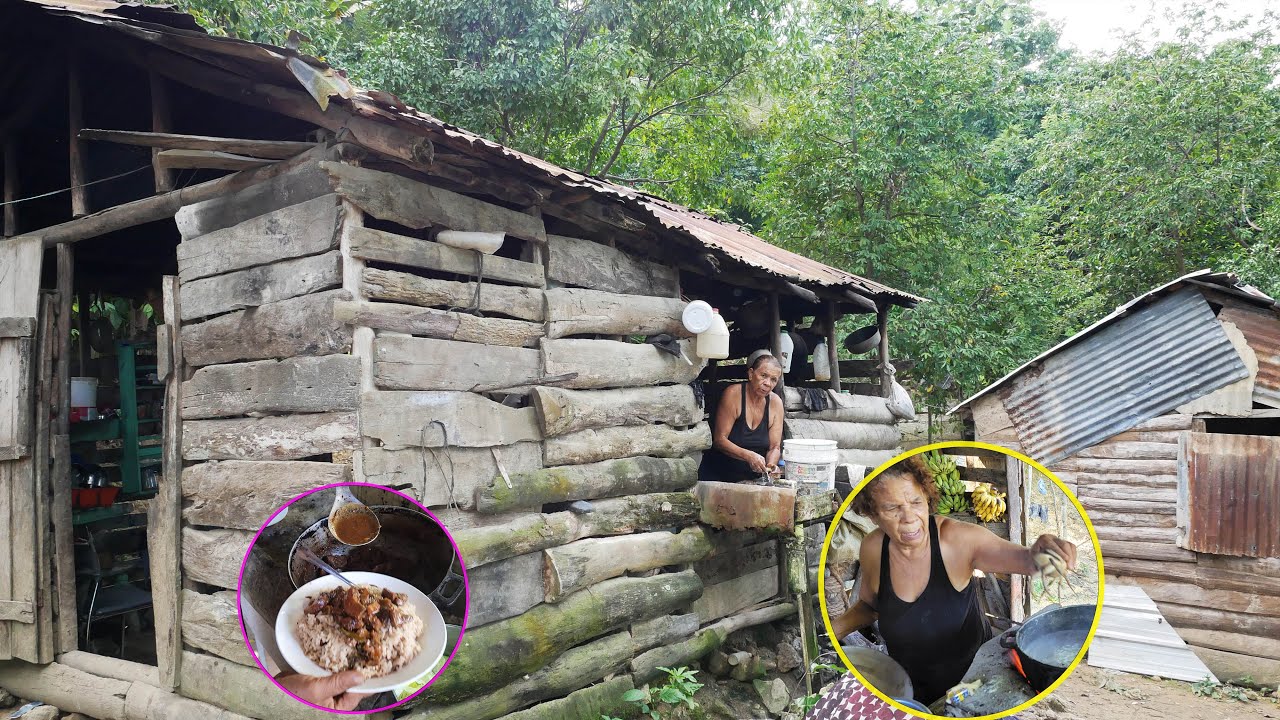Mamota cocinando comida tipica del campo, La vida del campo