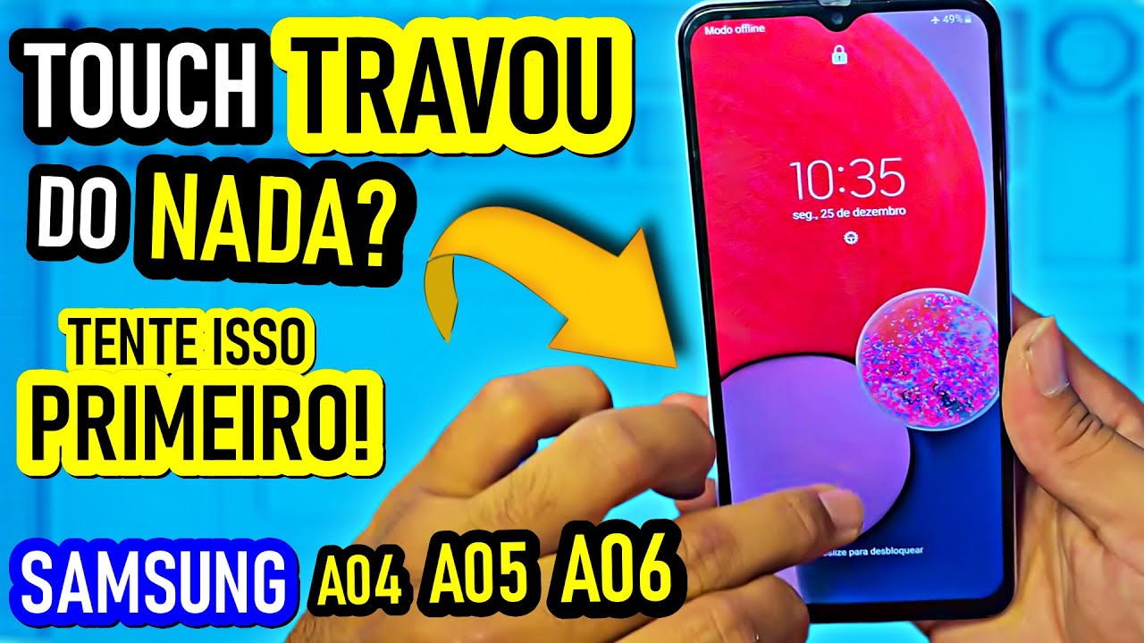 Samsung A04, A05, A06 Touch Parou de FUNCIONAR? Tente issoPRIMEIRO! A04s, A05s, 06s.