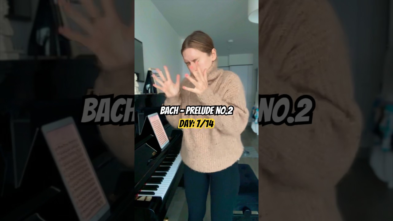 Day: 7/14 of Bach Prelude no.2 🔥 #pianist #johannsebastianbach #pianopractice #pianovlog #musician