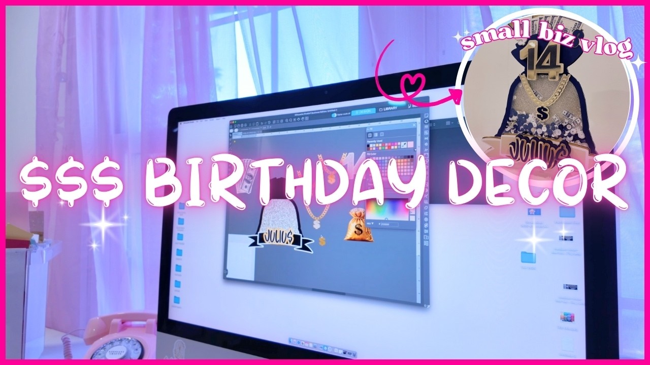 watch me make money themed birthday decor from start to finish 💵