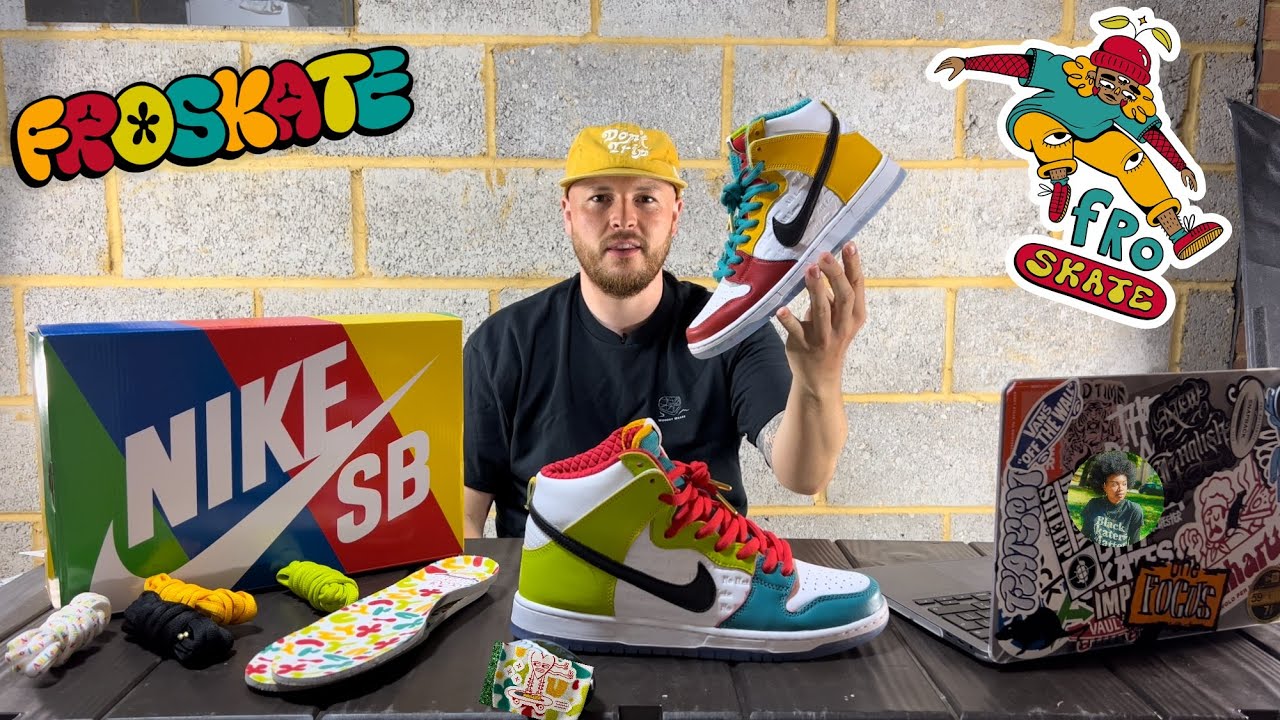 Потрясающий SB Dunk! Высокие кроссовки Nike SB Dunk FROSKATE — мысли + все шнурки! 💙💚💛❤️
