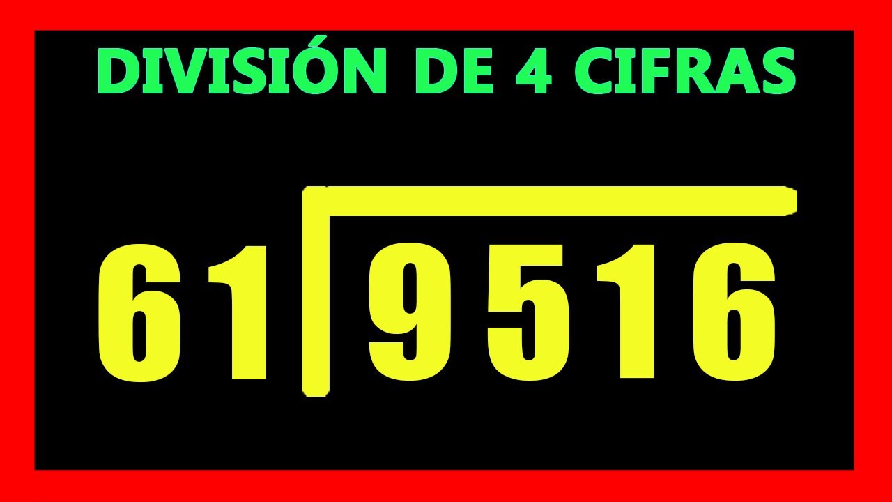 ✅👉 Divisiones de 4 cifras adentro y 2 afuera