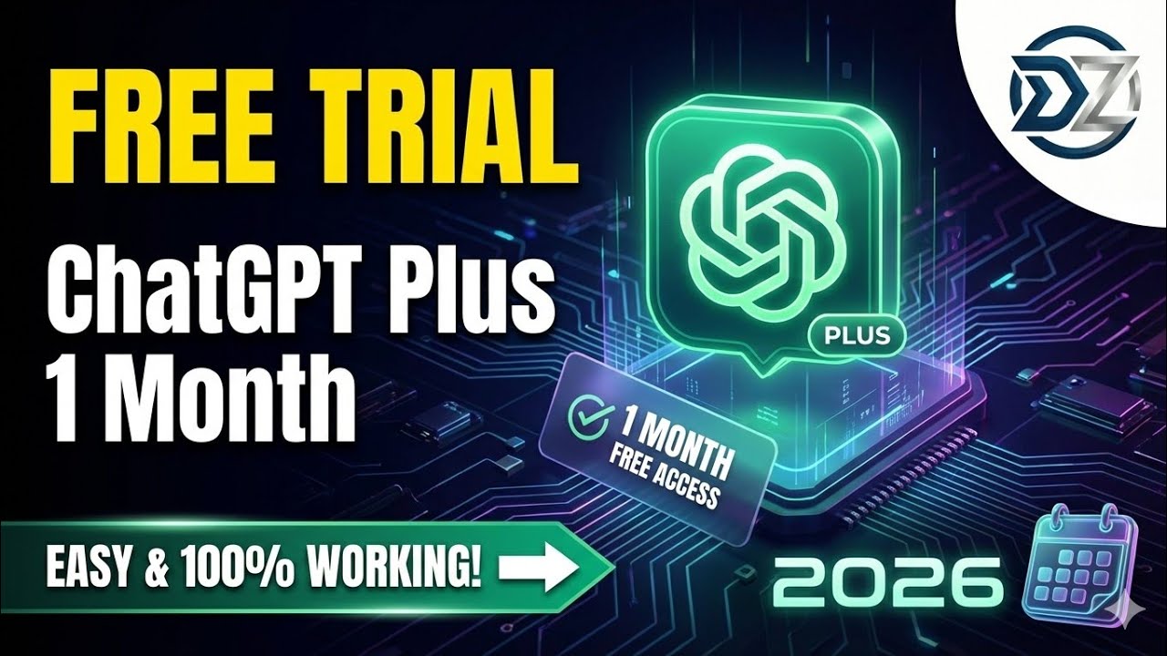 Chat Gpt 1 Month Plus Free | 100% Easy ( 2026 )