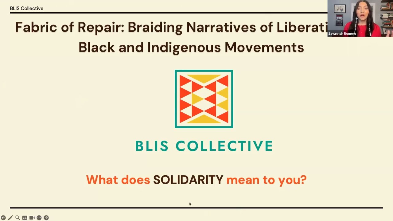 Fabric of Repair: Braiding Narratives of Solidarity Between Black & Indigenous Liberation Movements