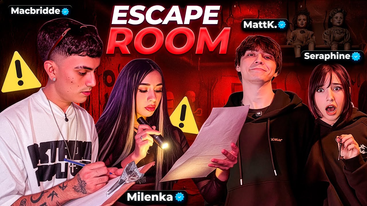 ESCAPE ROOM en PAREJAS ft MATT y SERAPHINE! 🔍😍🤵¡MILENKA me DIO un BESO 💋😳