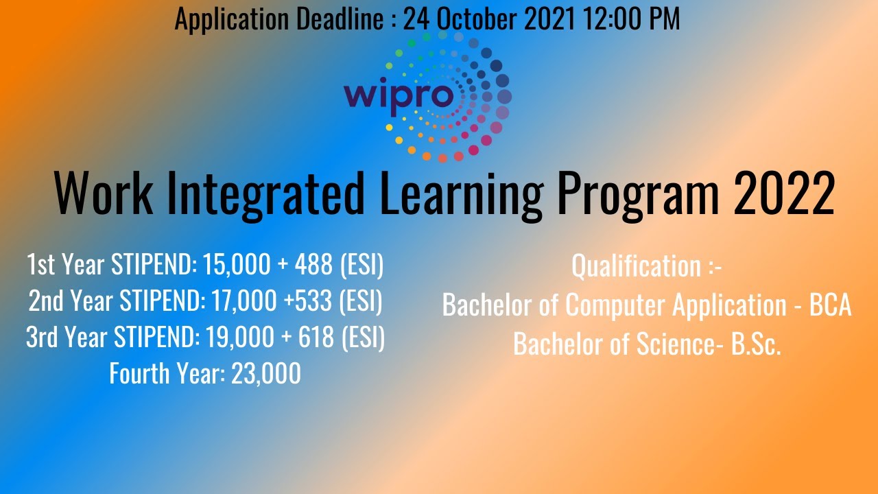 Wipro Jobs | WILP Off Campus Hiring 2022 | Location : PAN INDIA | Referral Room