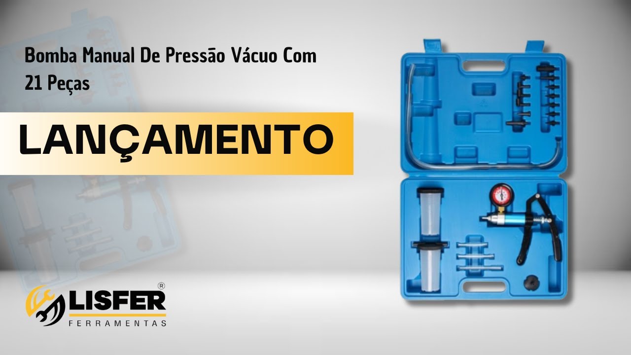 Bomba Manual De Press&atilde;o V&aacute;cuo Com 21 Pe&ccedil;as - Lisfer