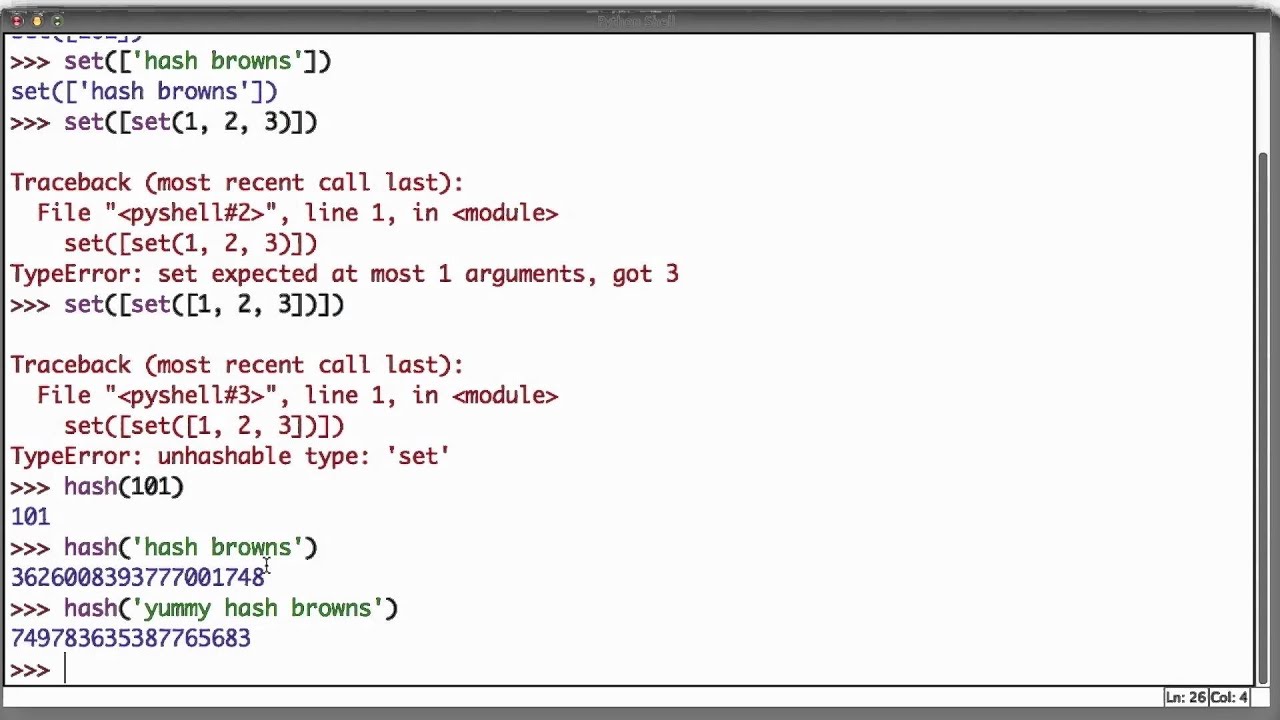 More Experiments With Sets - Intro to Computer Science