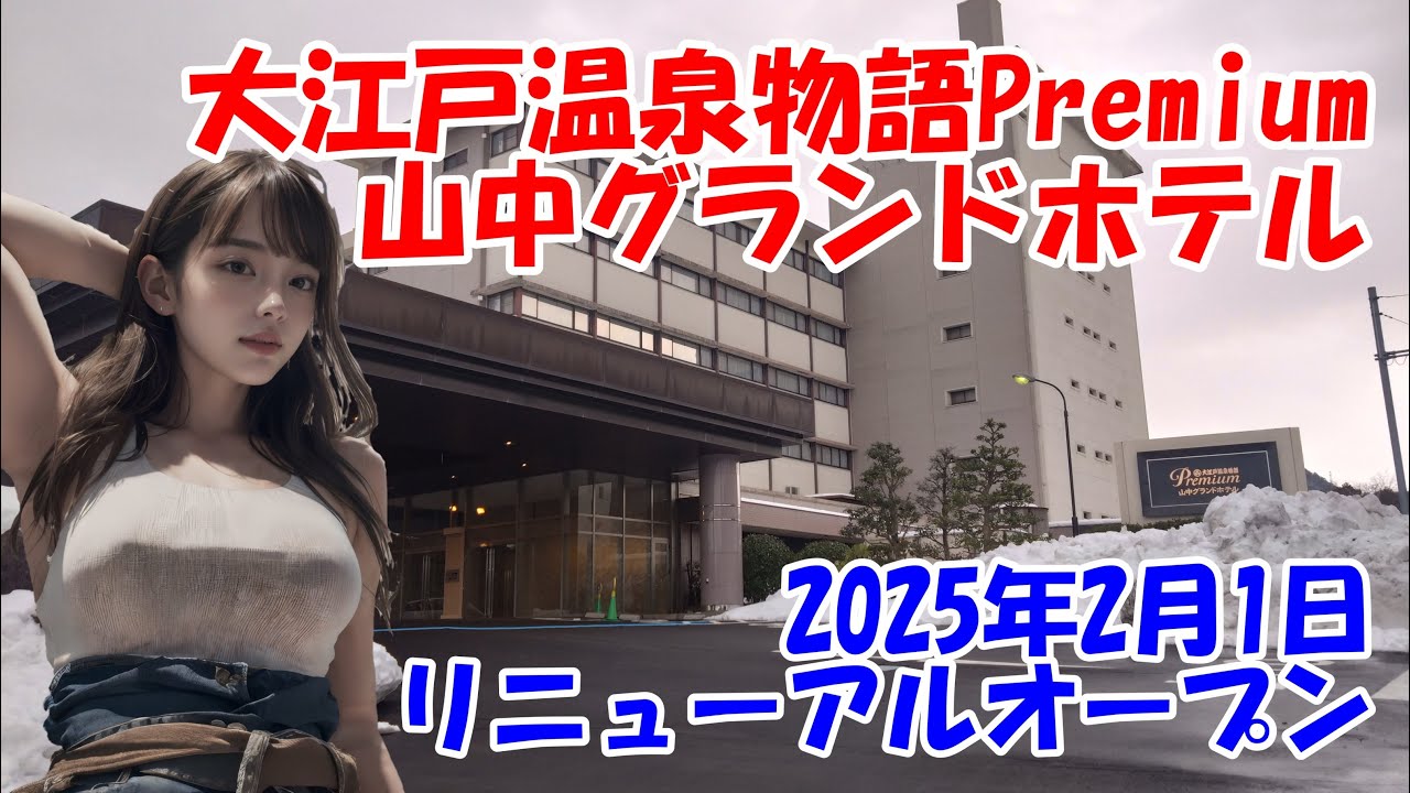 【大江戸温泉物語Premium 山中グランドホテル】2025年2月1日（土）にリニューアルオープン　「大江戸温泉物語」と「湯快リゾート」が統合　石川県加賀市