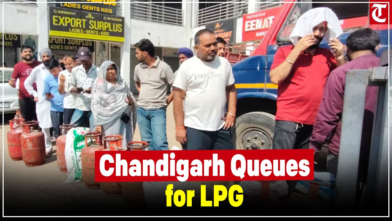 LPG shortage in Chandigarh | Long queues outside gas agencies | Residents struggle for cooking gas