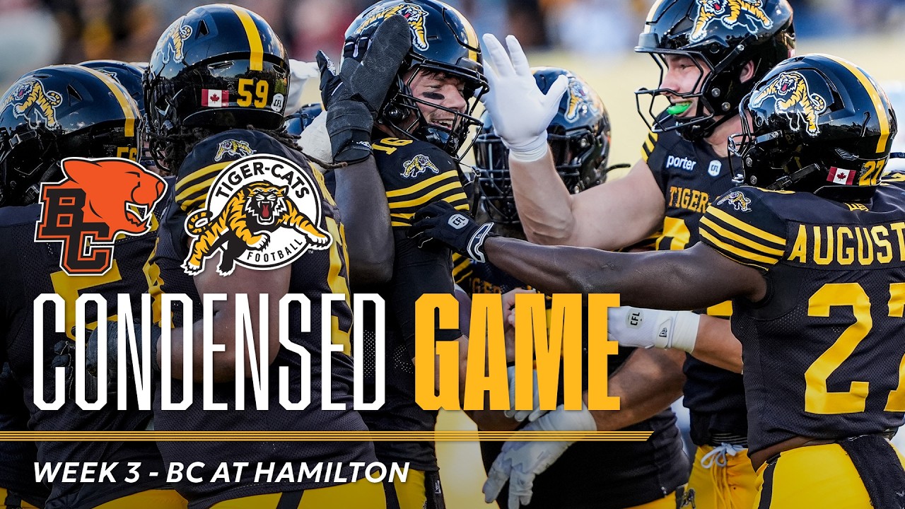 КРАТКИЙ ОБЗОР МАТЧА | Hamilton Tiger-Cats против BC Lions | 3-я неделя (26.06.19)