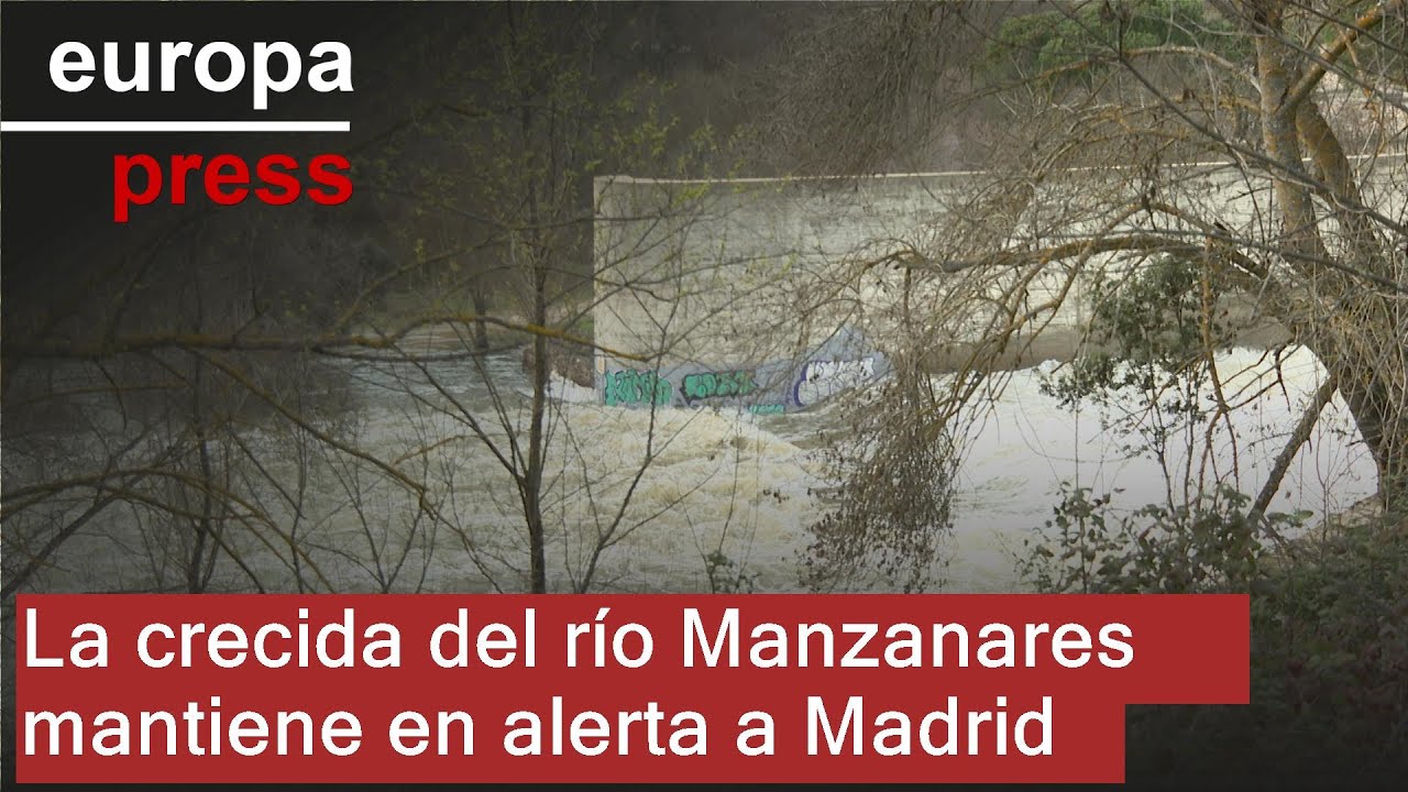 La crecida del río Manzanares mantiene en alerta a Madrid