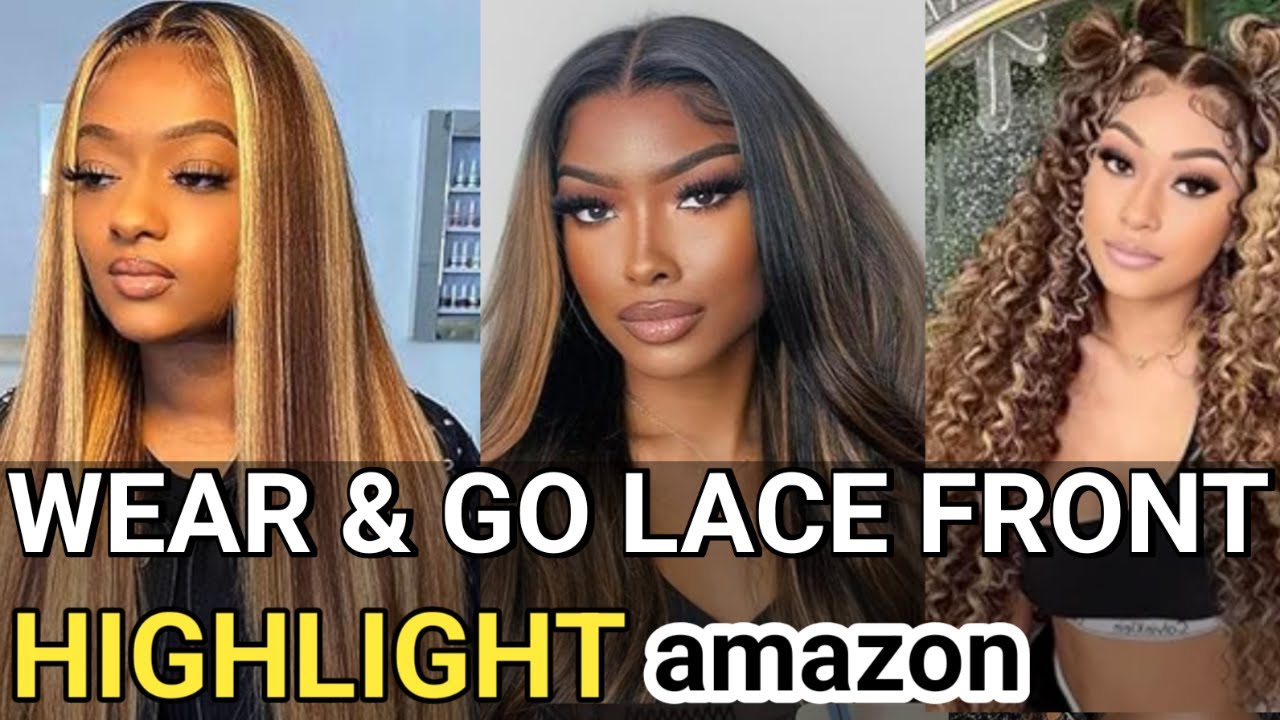 🔥AMAZON BEST WEAR & GO HIGHLIGHT OMBRE BLONDE HUMAN HAIR LACE FRONT WIGS | LACE WIG COMPILATION 2025