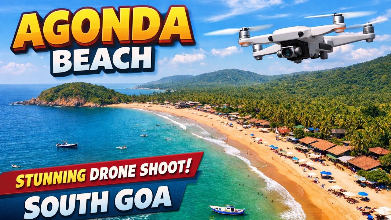 Agonda Beach Aerial View | Stunning Drone Shots of South Goa