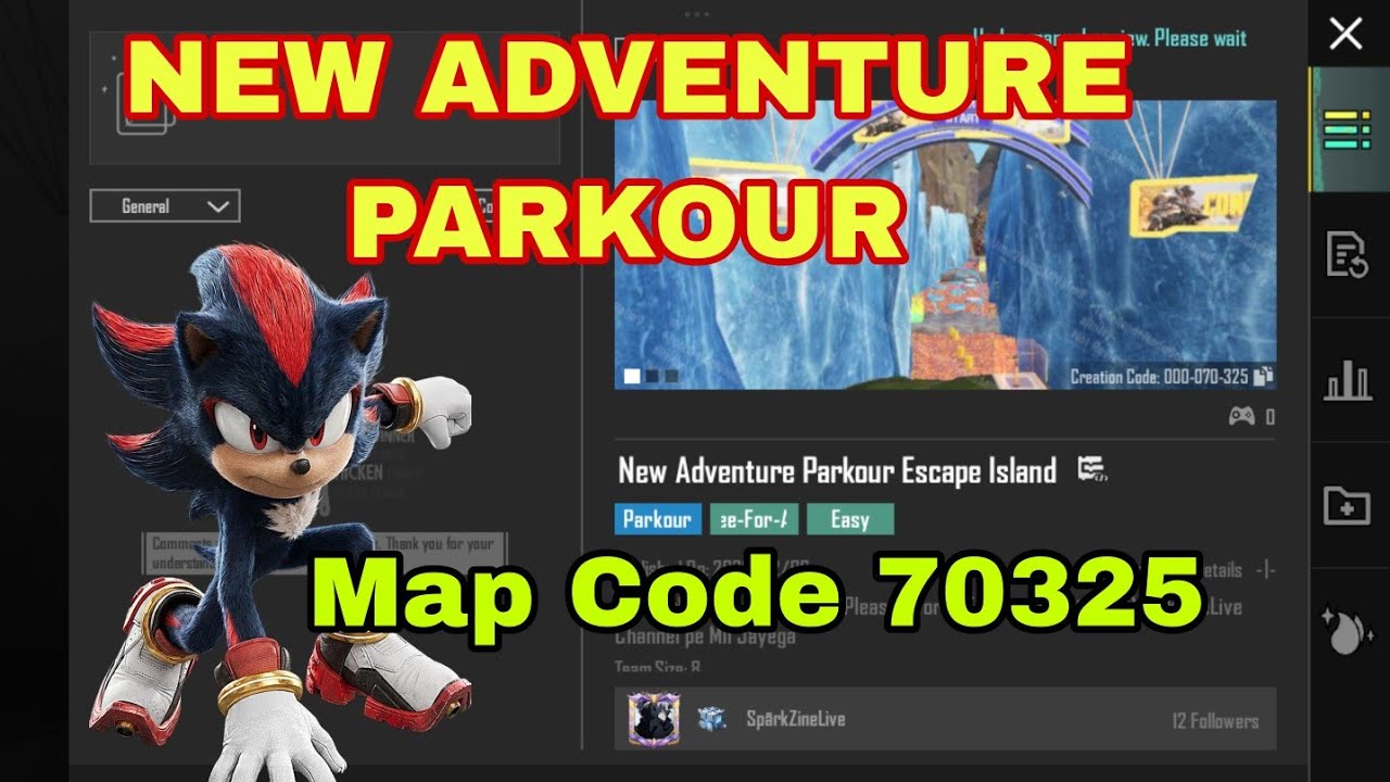 New Adventure Parkour Escape Island Code 70325 | NEW ADVENTURE PARKOUR ESCAPE ISLAND MAP CODE 70325 