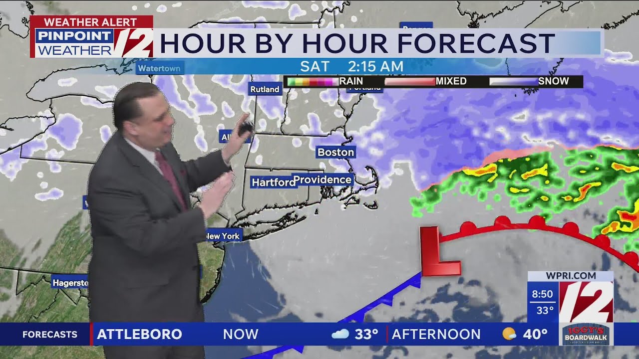 WPRI 12 Weather Forecast for 2/19/26:  Nice today; wintry mess Friday